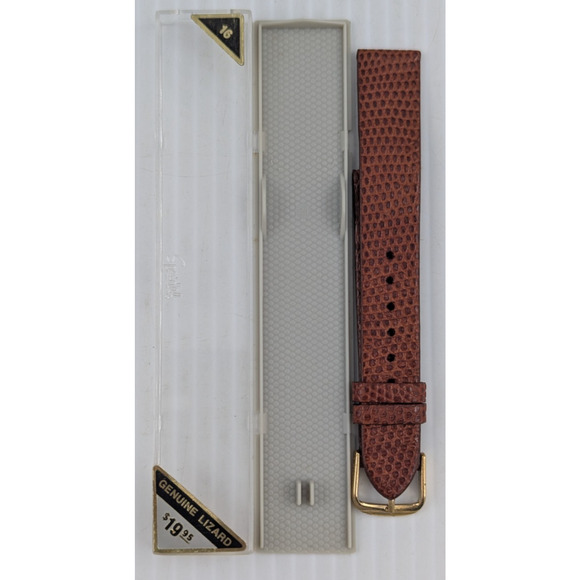 Speidel Brown Genuine Lizard Watch Strap Band - Picture 1 of 5